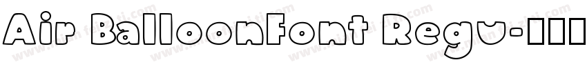 Air BalloonFont Regu字体转换